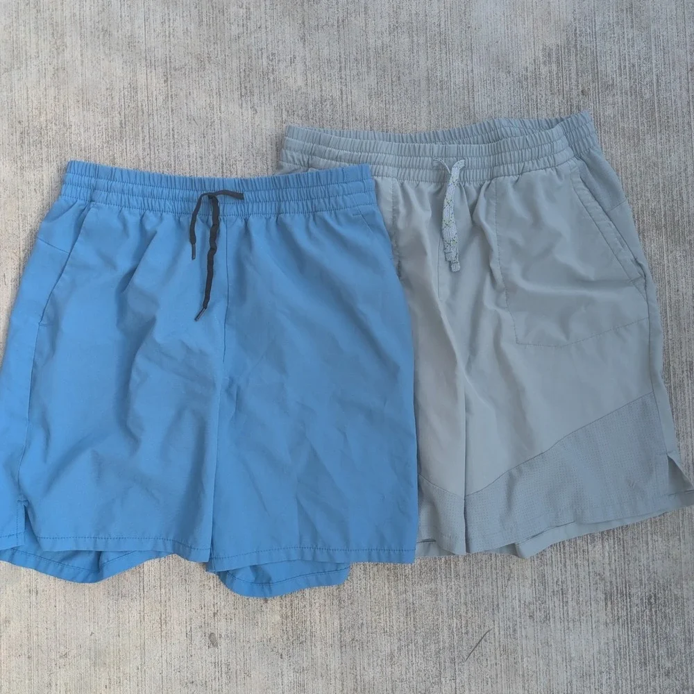 Old Navy Shorts Boy's XL Blue Gray StretchTech Quick Dry Athletic 2-Pack